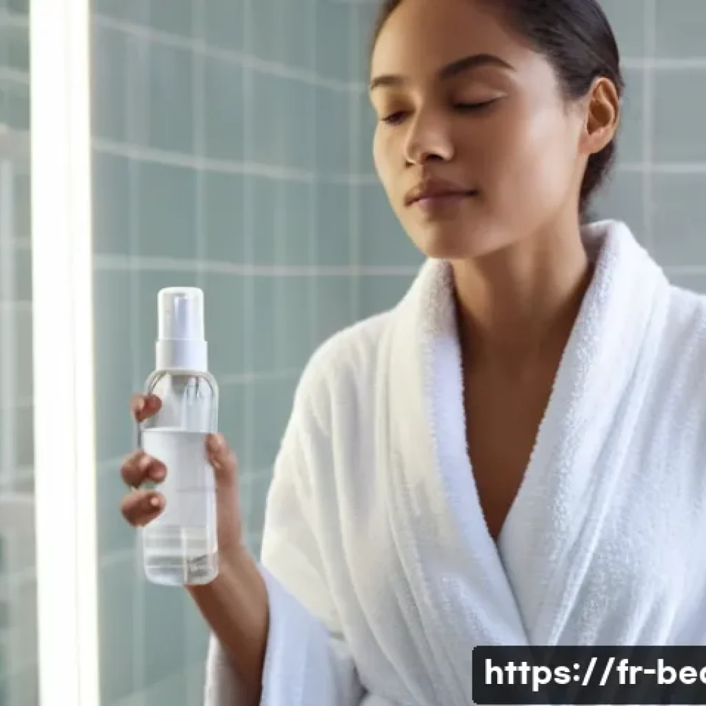 왁싱 후 필수 스킨케어 제품 - **Prompt:** A young woman, appearing to be in her mid-20s, with smooth, healthy skin. She is standin...