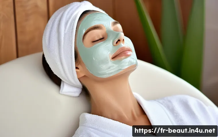 탄력 개선 페이스팩 추천 - A serene spa setting with a close-up of a mature woman gently applying a rich marine collagen cream ...